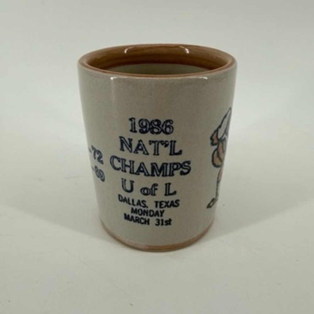 Louisville Stoneware 1986 National Champs U of L Cardinals Basketball Mug USA - Picture 2 of 7